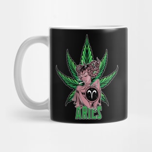 Aries Weed Shirt, Zodiac Cannabis, Aries Marijuana Shirt, Aries Gift, Aries Zodiac tee, Aries tee, zodiac birthday gift Mug